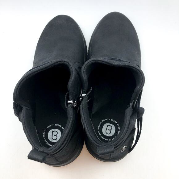 BZEES Womens Gusto Ankle Booties US 8 Wide EU 38.5 Black Fabric Wrap Tassel NIB - Picture 9 of 11